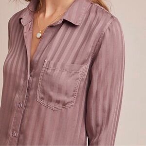 Anthropologie Cloth & Stone Lavender Button-Up Blouse Size Extra Small